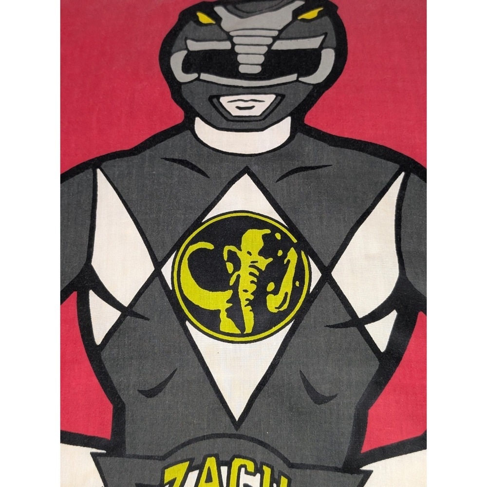Vintage 1993 Mighty Morphin Power Rangers 18" Throw Pillow Double Sided Zach - Picture 11 of 15